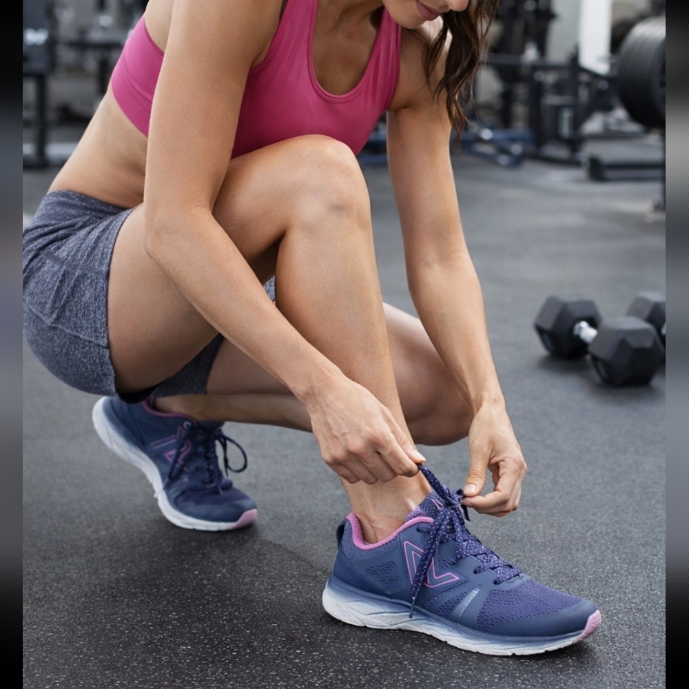 Vionic 335 Miles Orthotic Sneaker, Womens 8.5 Blue With Pink, Walking